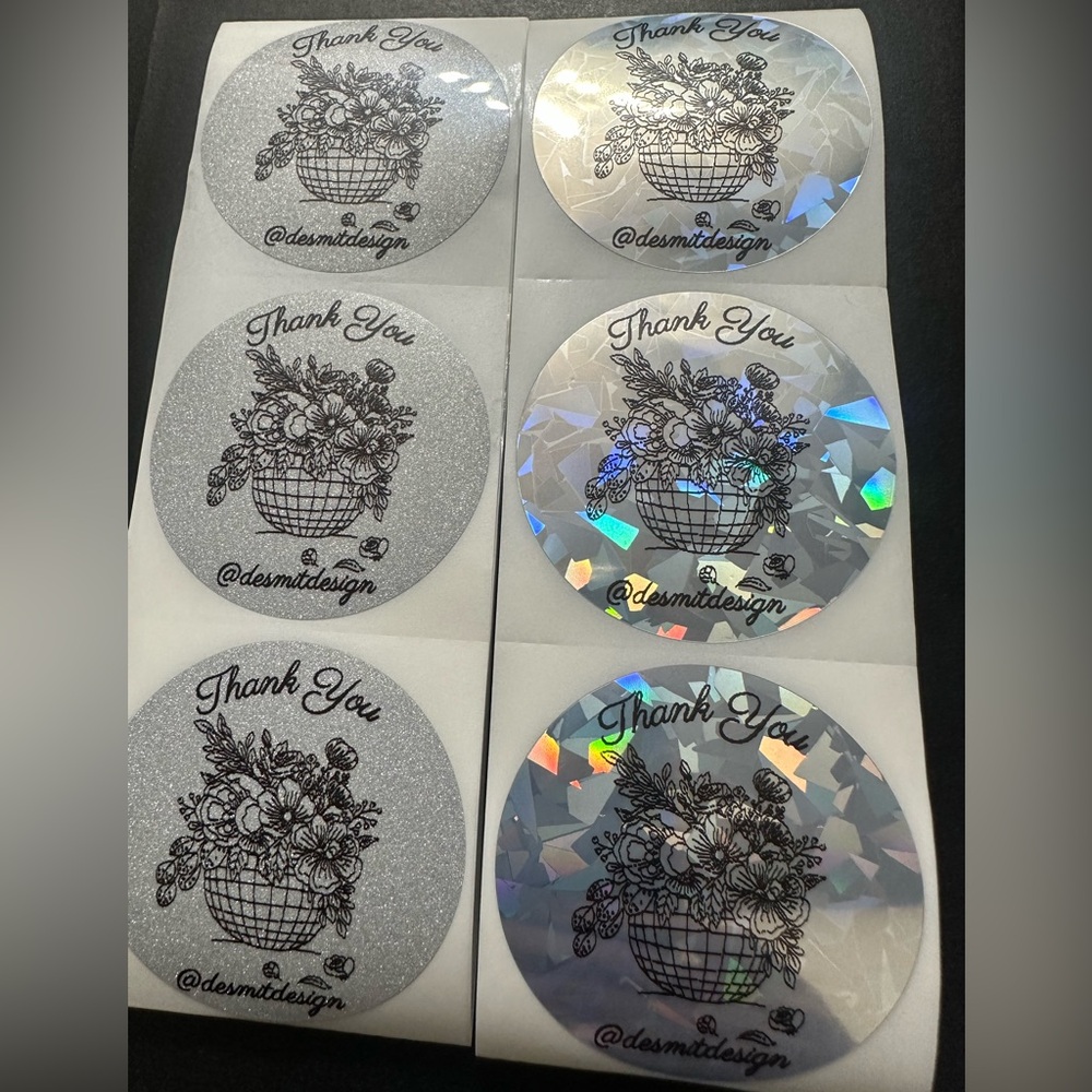 50 ct. Custom 2” Round Thank You, QR Code, or FRAGILE Stickers - Picture 13 of 16